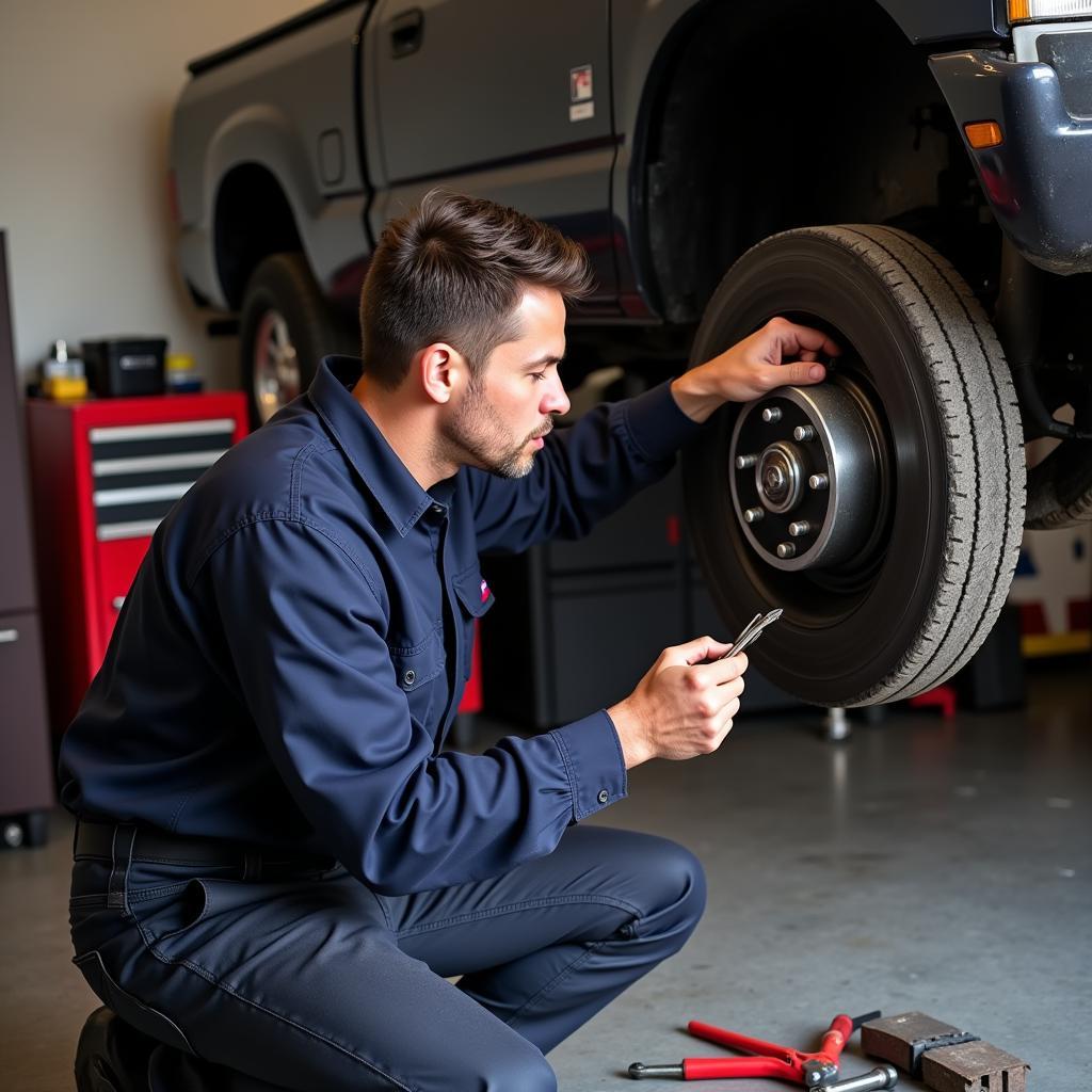 Inspecting brake pads and rotors in East York PA