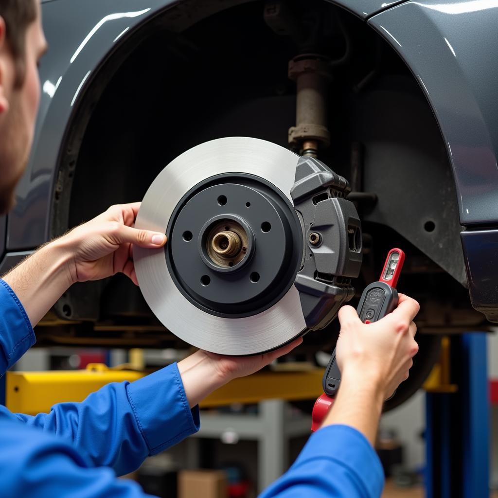 Car maintenance little silver: Brake inspection process