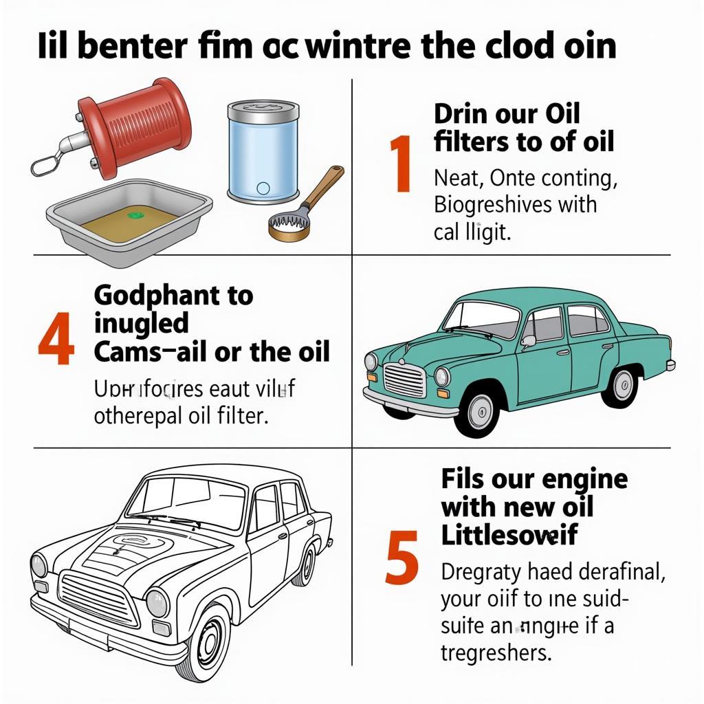 Car maintenance little silver: Oil change process