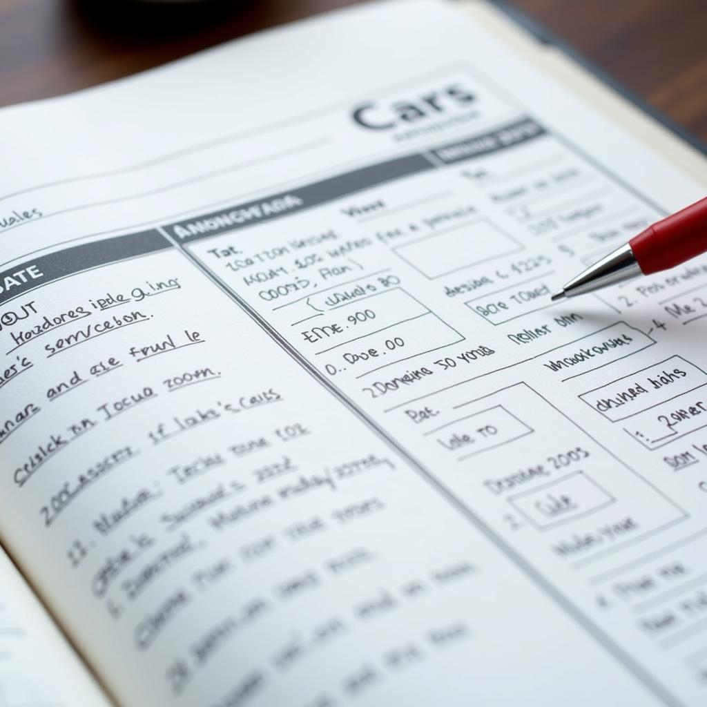 Car Maintenance Log Book