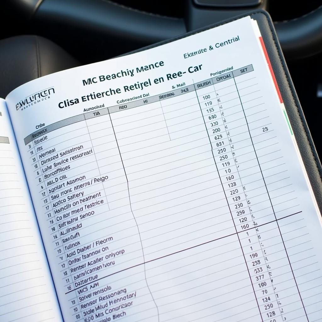 Car Maintenance Log Book