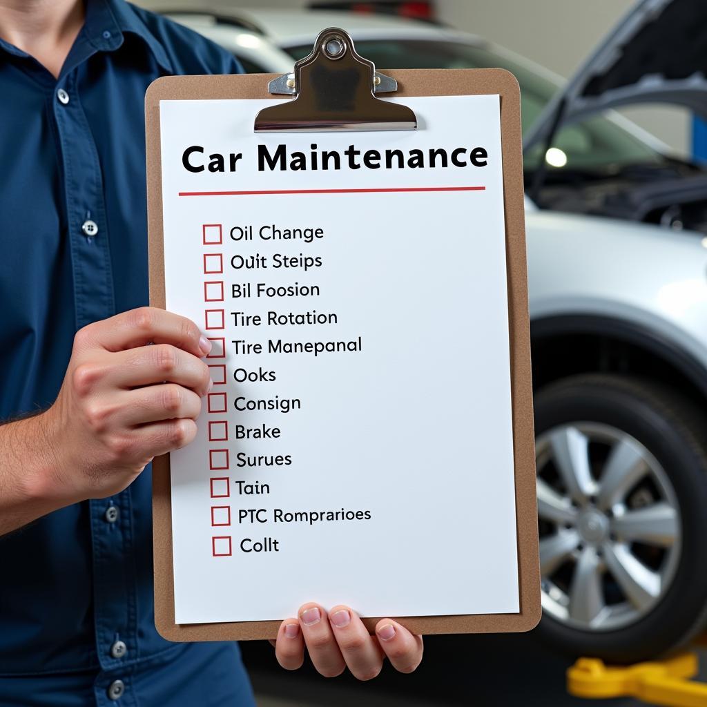 Car Maintenance Package Checklist