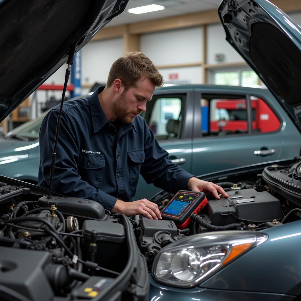 Local Mechanic Working on a Car in Potsdam NY