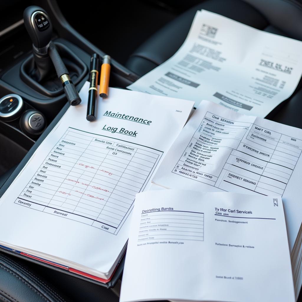 Car Maintenance Records: Logbook and Receipts