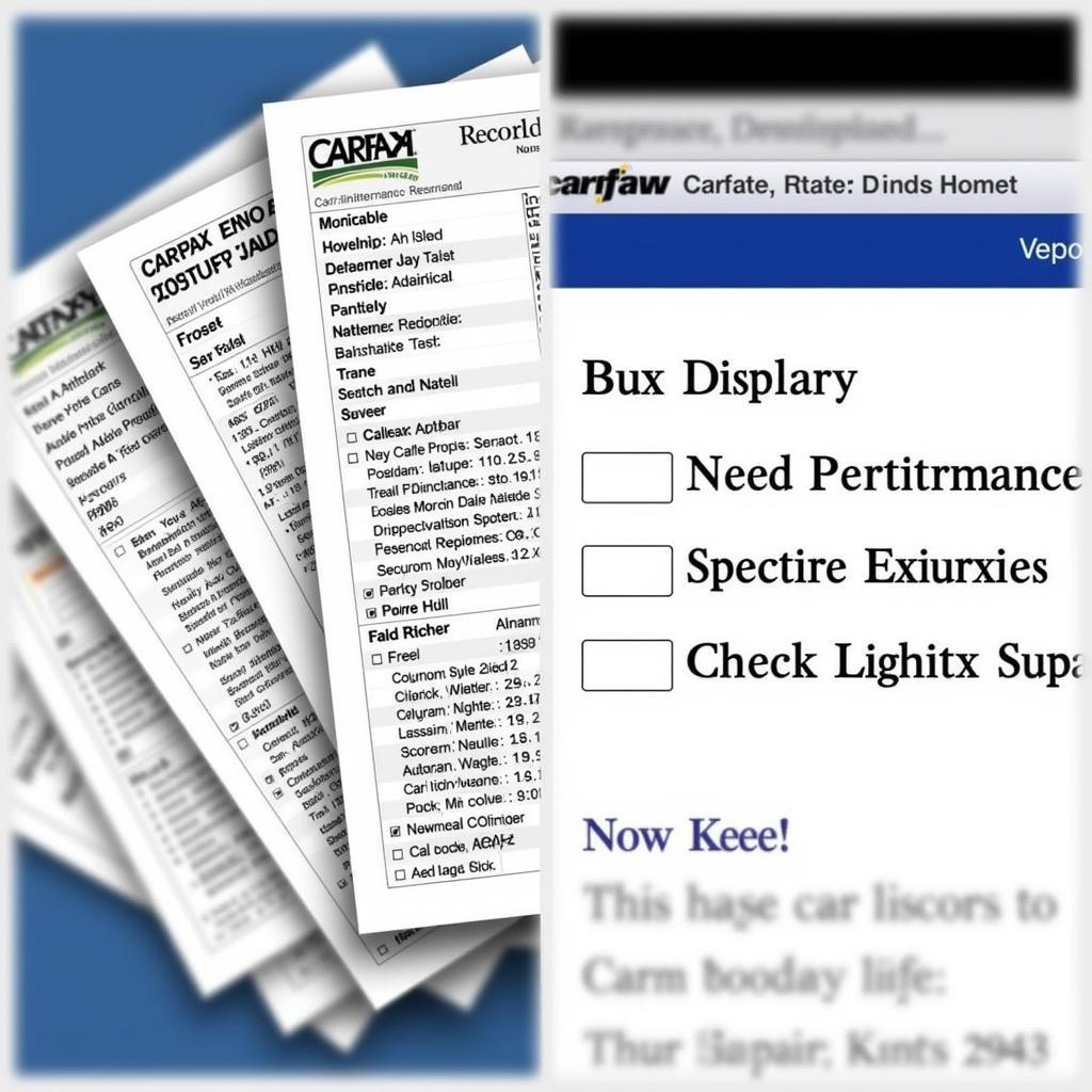 Car Maintenance Records Compared to Carfax