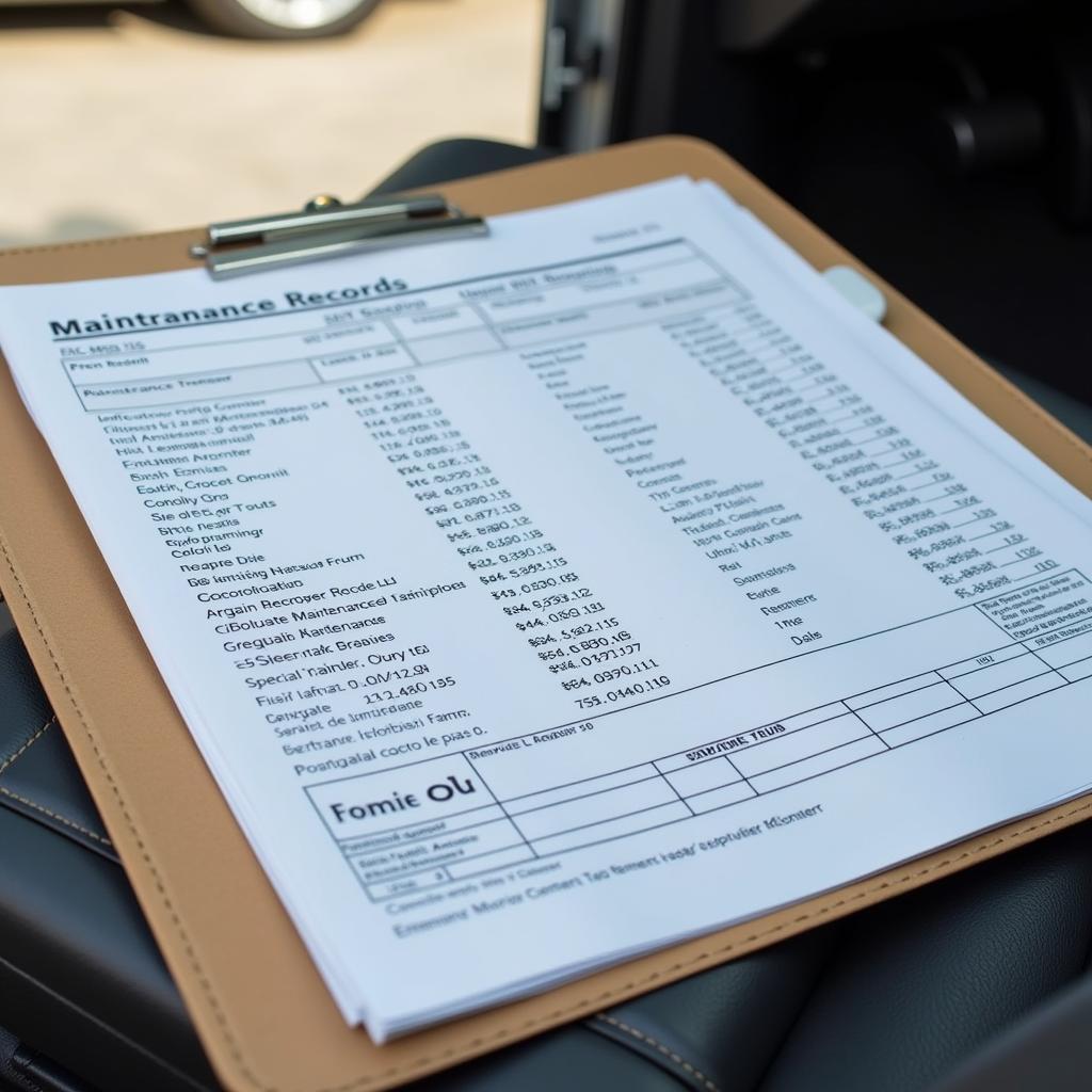 Car Maintenance Records and Disclosure