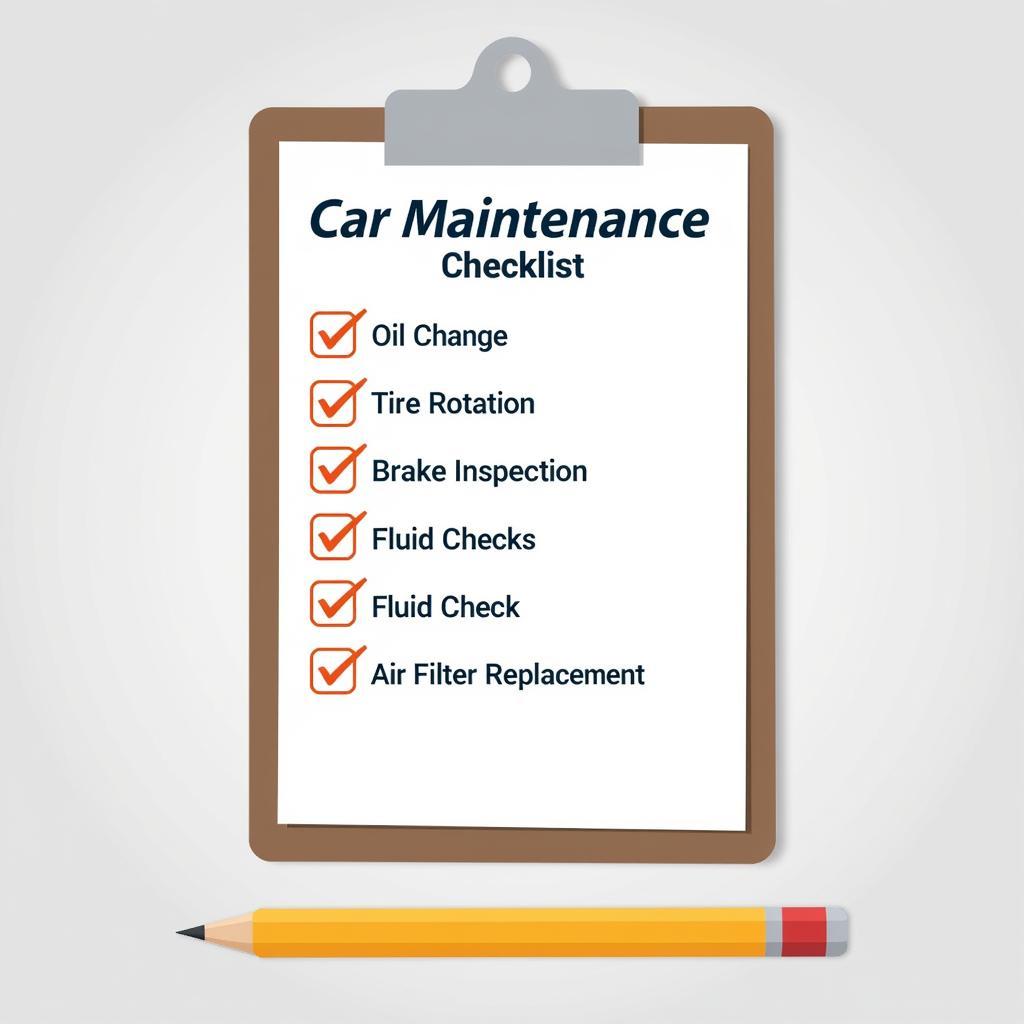 Car Maintenance Report Checklist