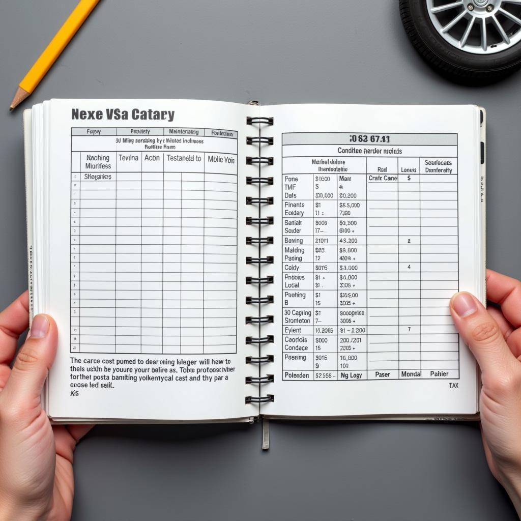 Car Maintenance Schedule in a Log Book