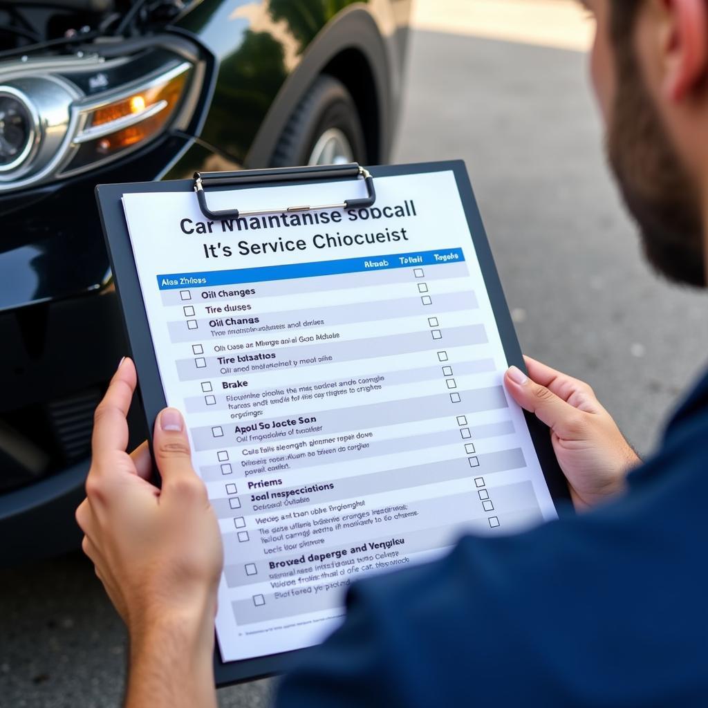 Car Maintenance Schedule Checklist