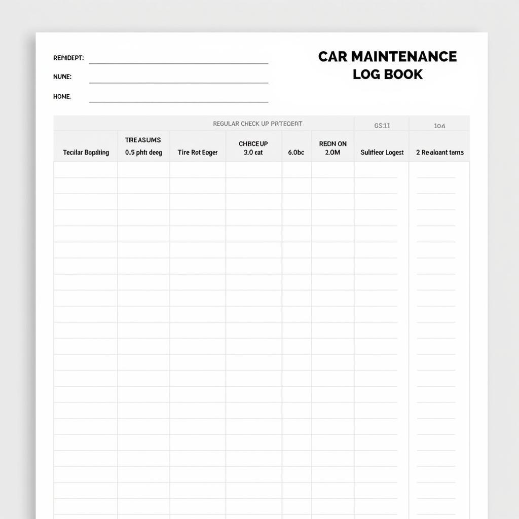 Following a car maintenance schedule to ensure reliability.