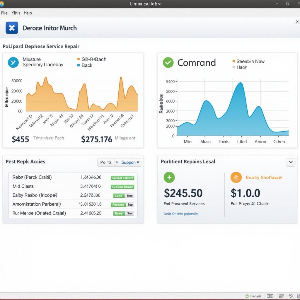 Car Maintenance Software Linux Dashboard