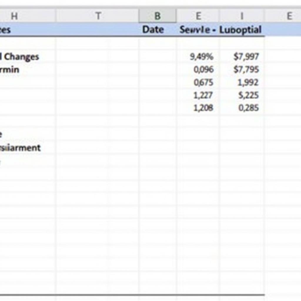 Example of a Car Maintenance Spreadsheet