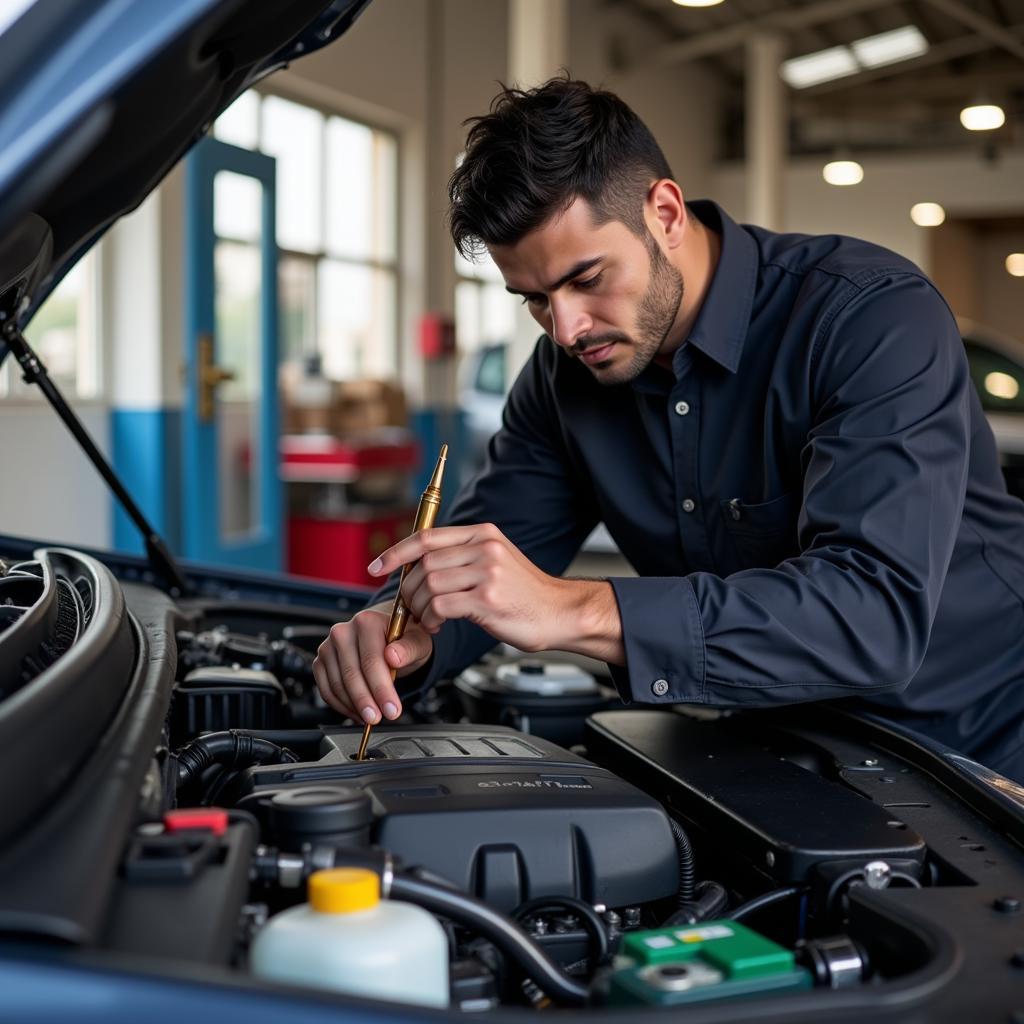 Checking Engine Oil Level in UAE