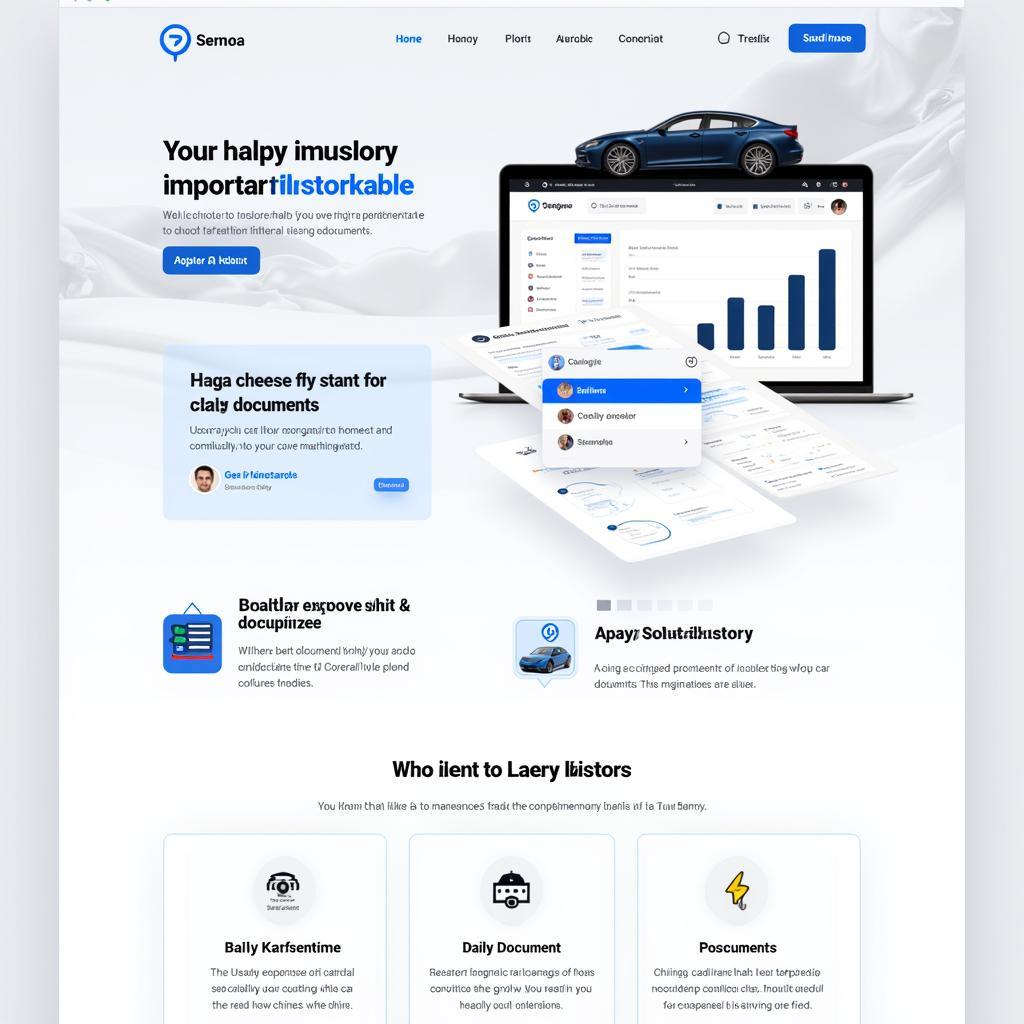 Car Maintenance Website Template Design