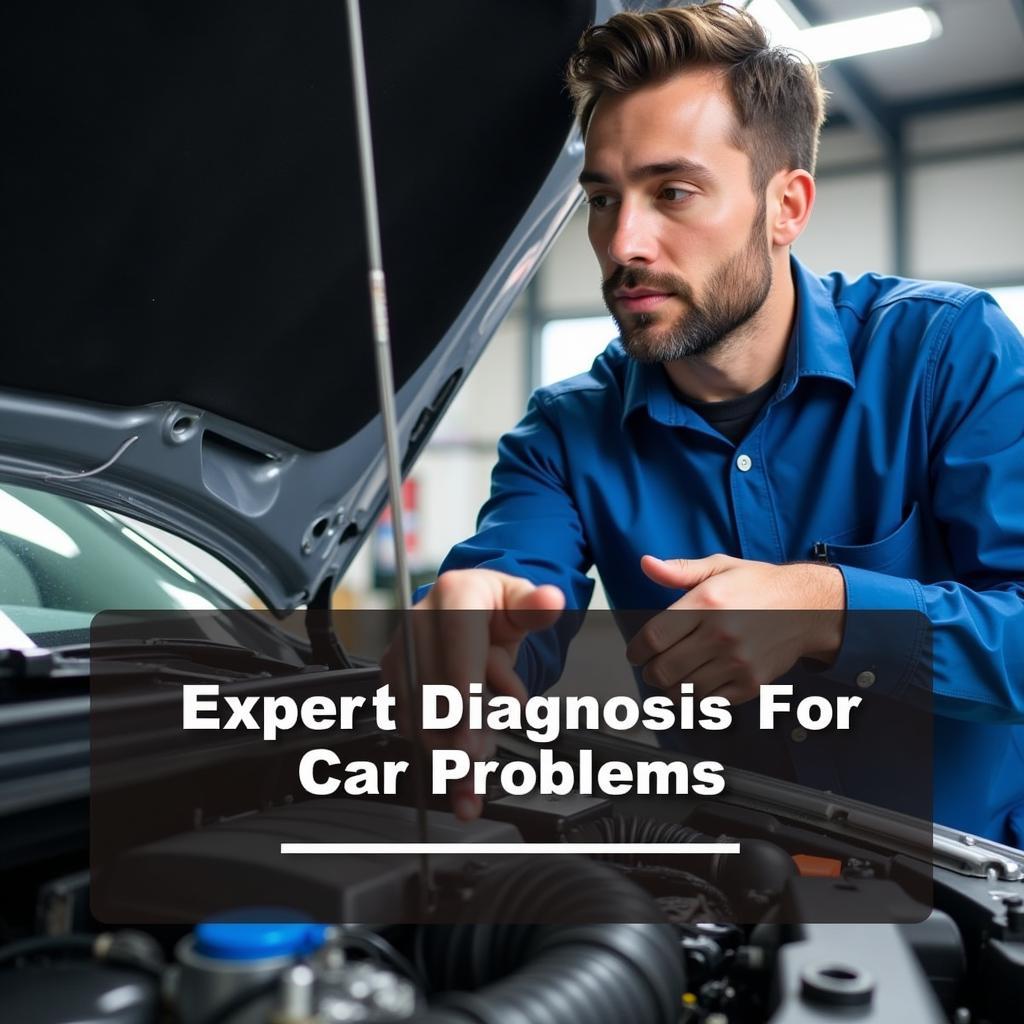 Mechanic Diagnosing Car Engine Problems