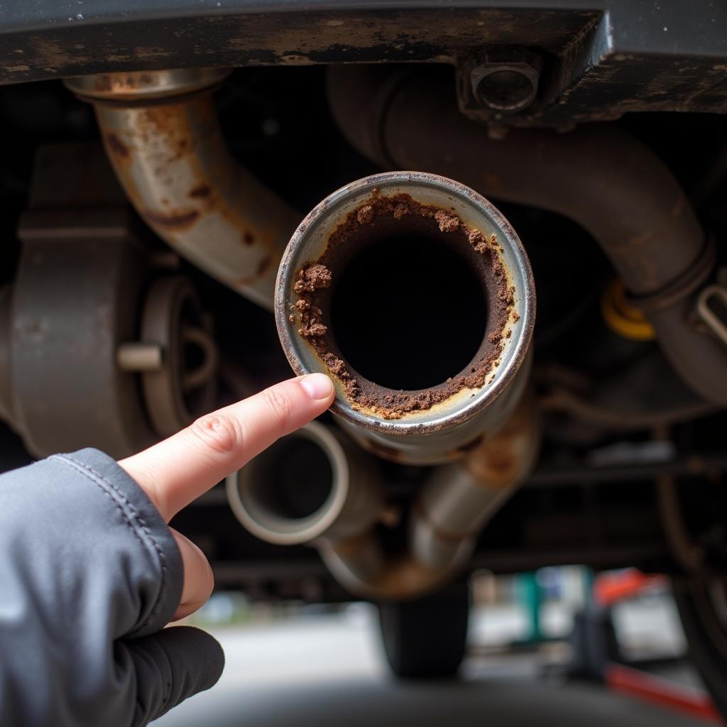 Visual Inspection of Car Muffler Leak