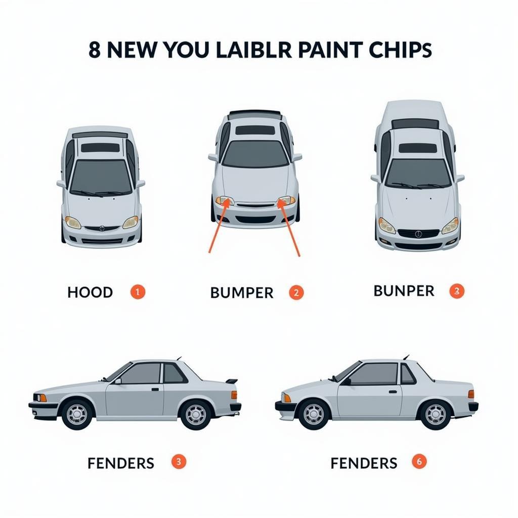 Car Paint Chip Locations and Associated Repair Costs