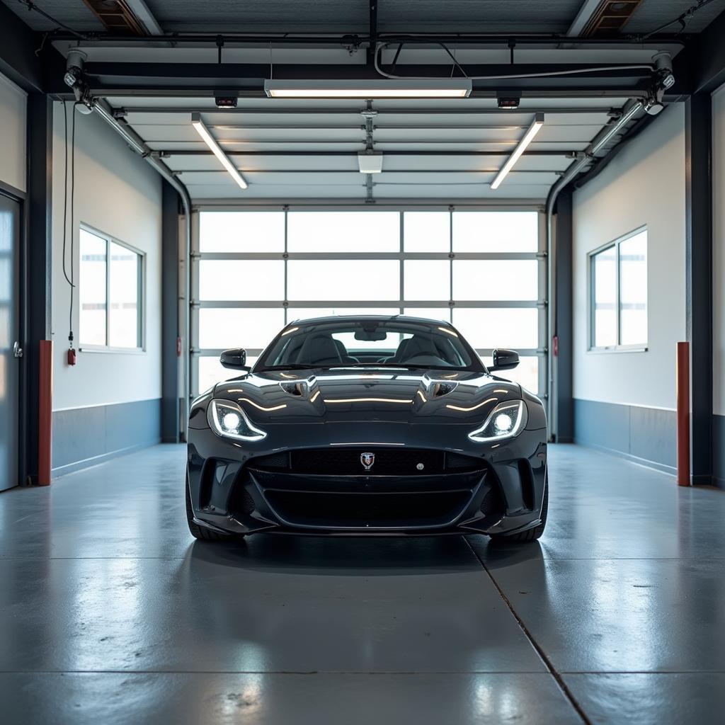 Car parked in garage to protect from sun damage