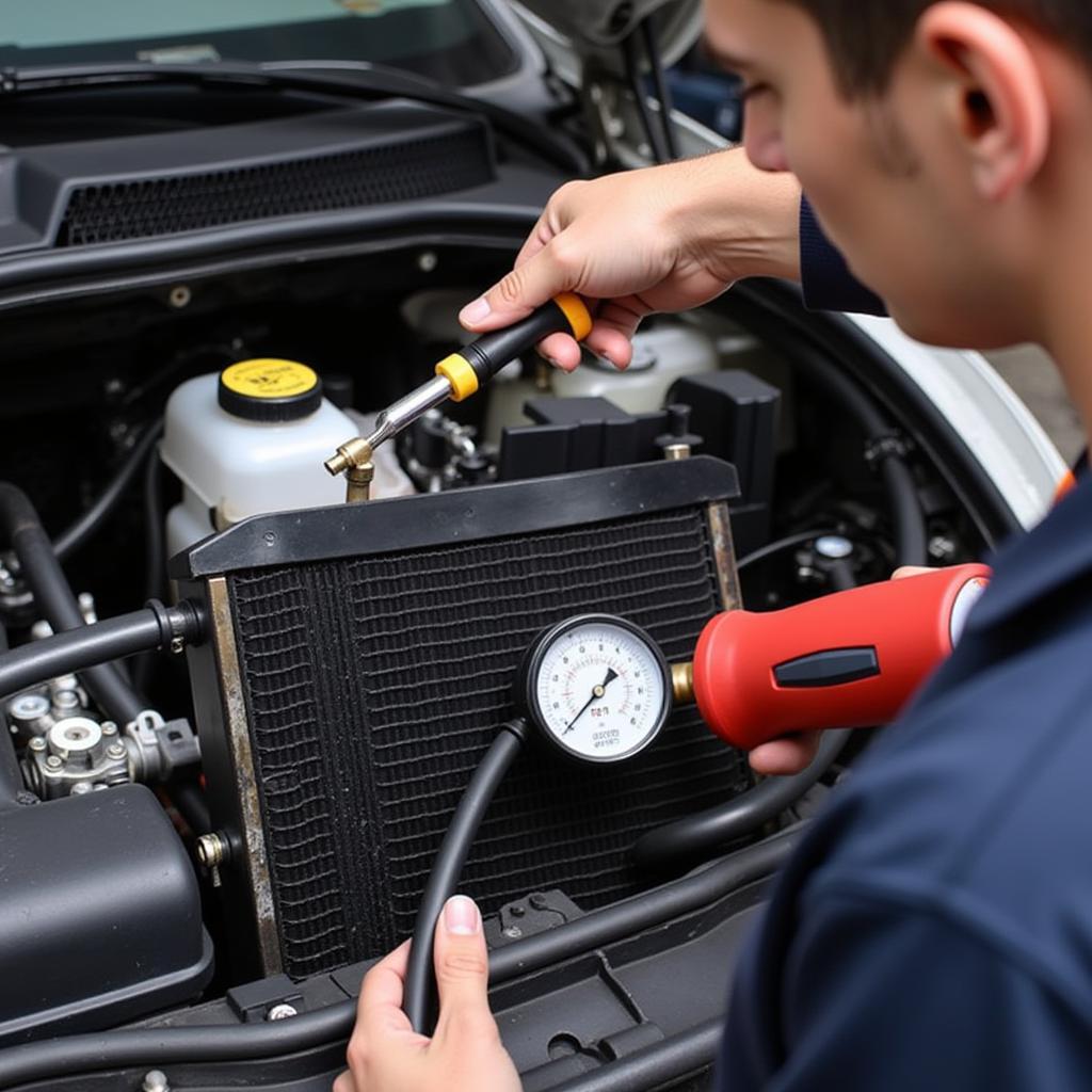 Car Radiator Leak Detection