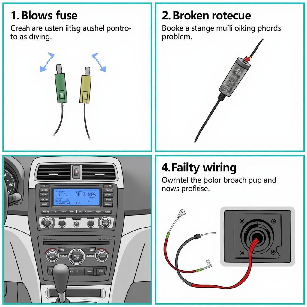 Common car radio problems illustration