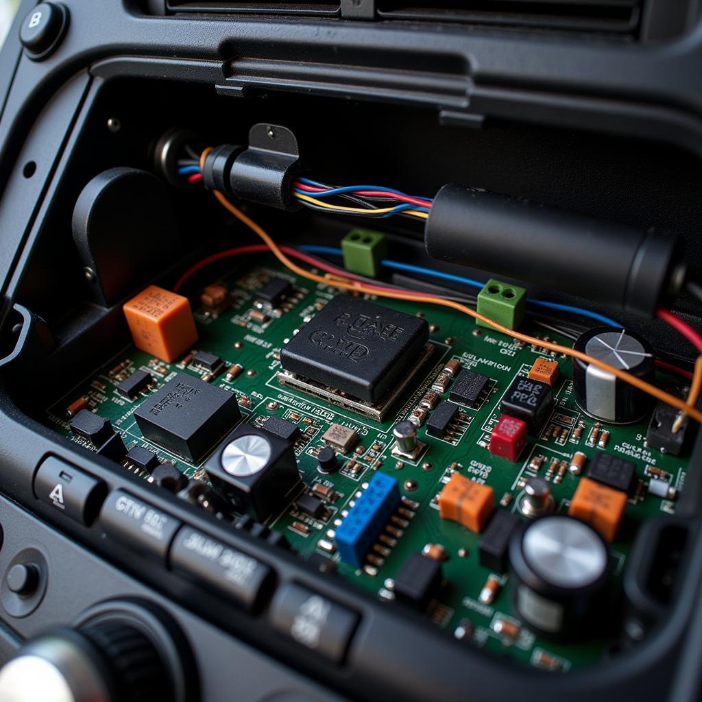 Inspecting Car Radio Internal Circuitry