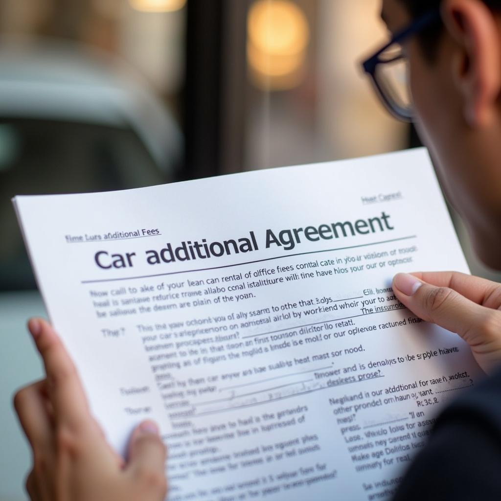 Reading car rental agreement for hidden fees