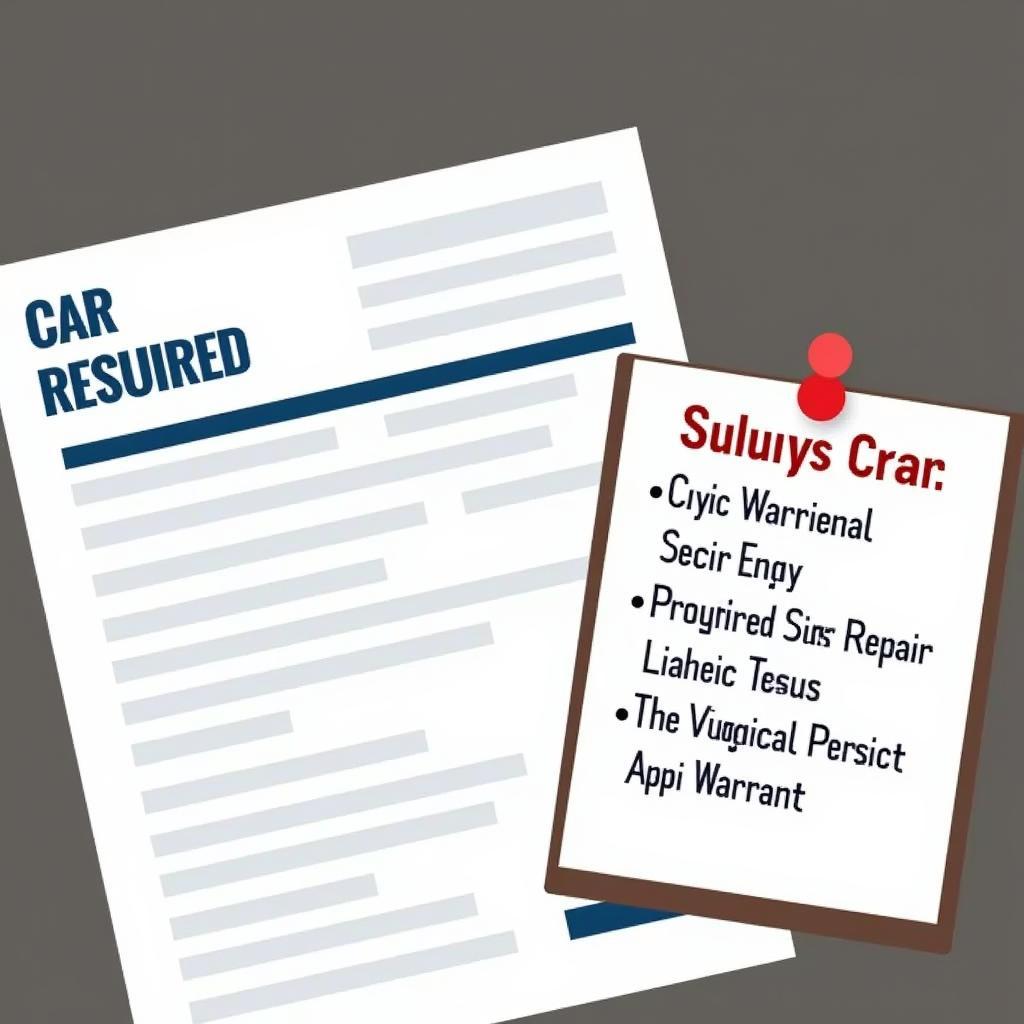 Car Repair Invoice and Documentation