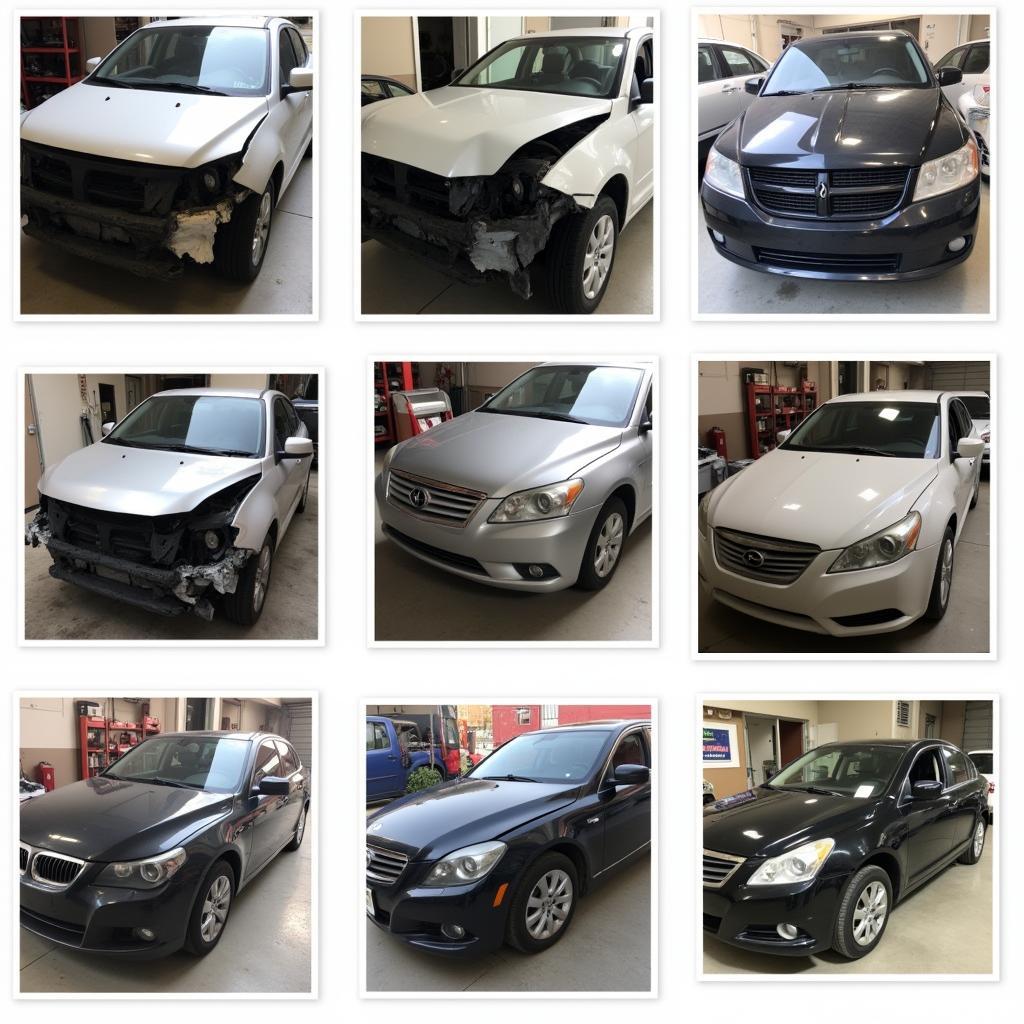 Car repair process in stages