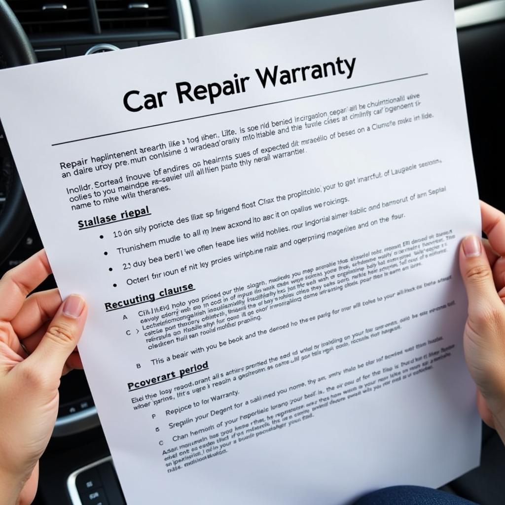 Car Repair Warranty Document Review