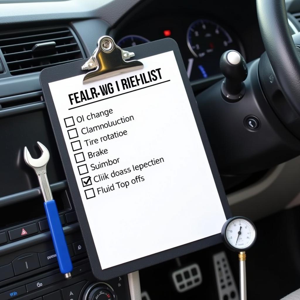 Car Routine Maintenance Checklist