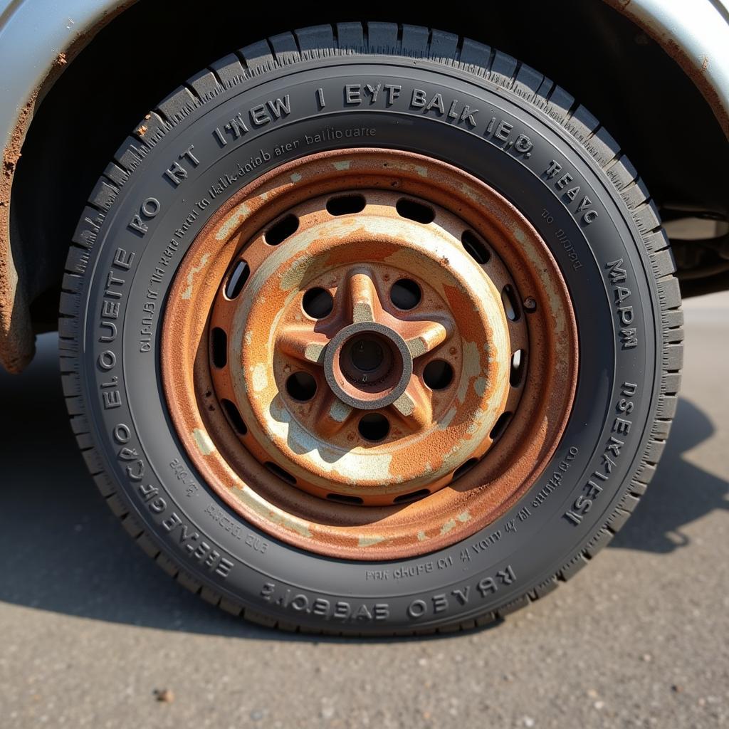 Car Rust Identification: Rust Forming on a Wheel Well