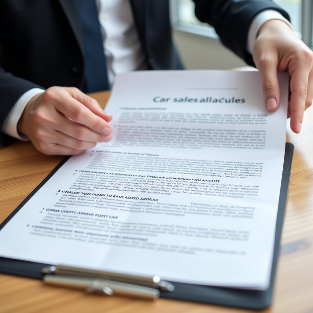 Reviewing the Car Sales Contract for Potential Problems