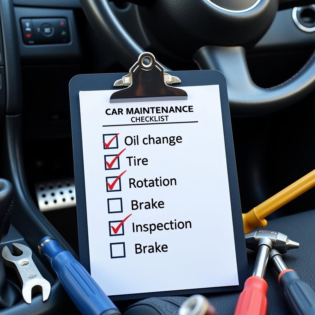 Car Scheduled Maintenance Check List