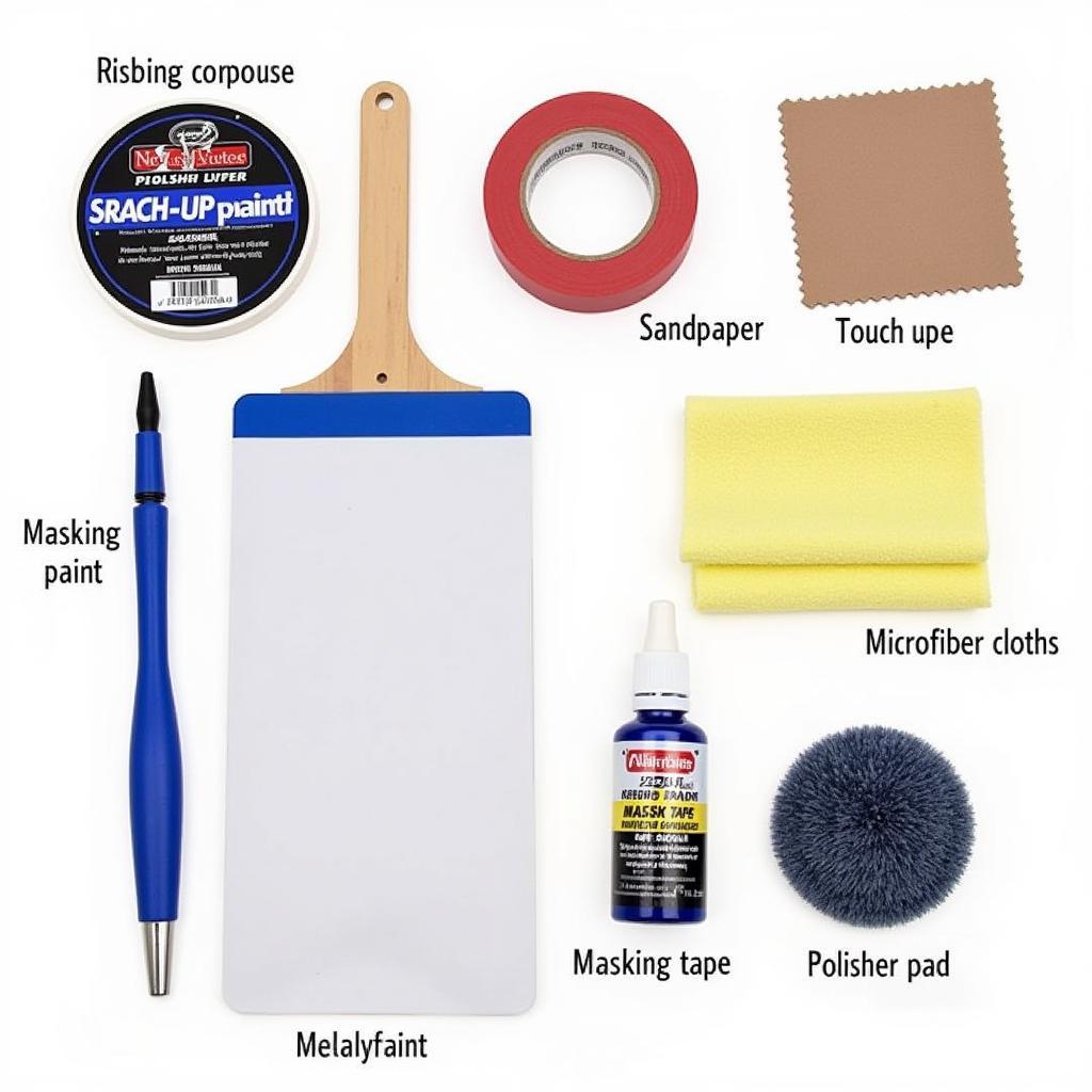 Car Scratch Repair Tools and Materials