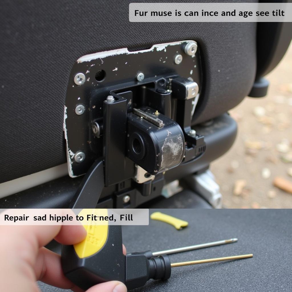 Broken Car Seat Tilt Mechanism