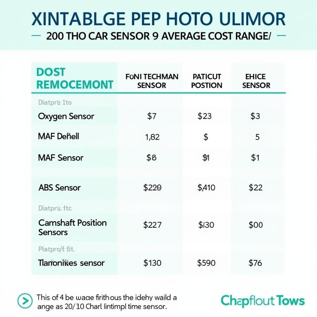 Different Types of Car Sensors and Their Associated Costs