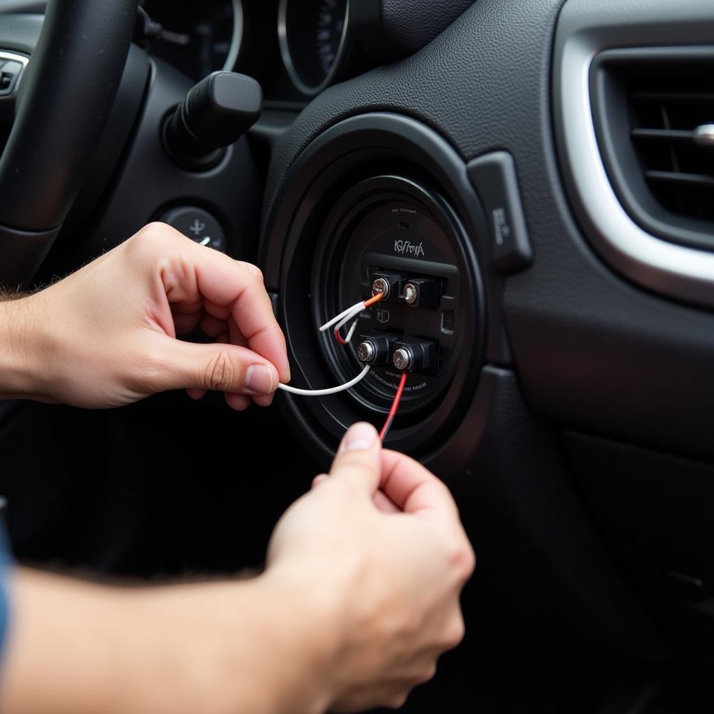 Inspecting Car Speaker Wiring for Loose Connections