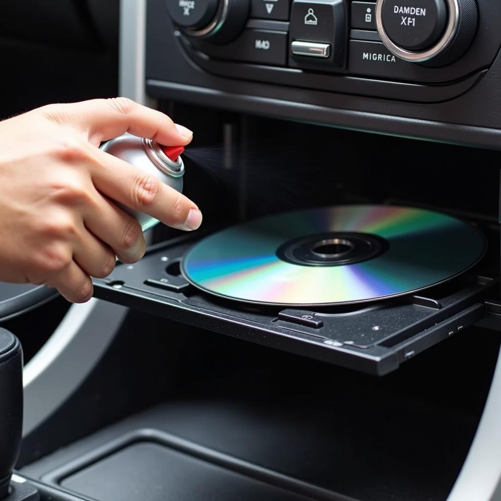 Cleaning Car Stacker with Compressed Air