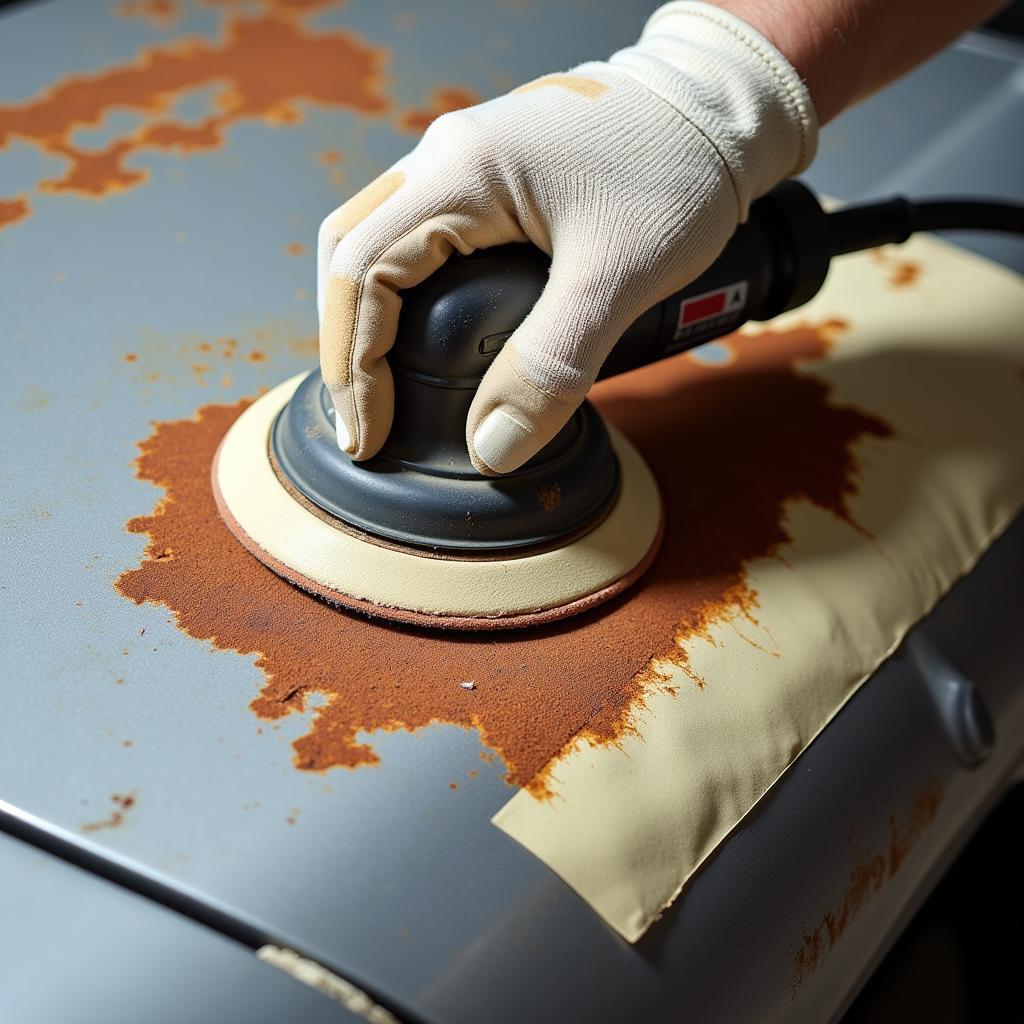 Removing Surface Rust from a Car