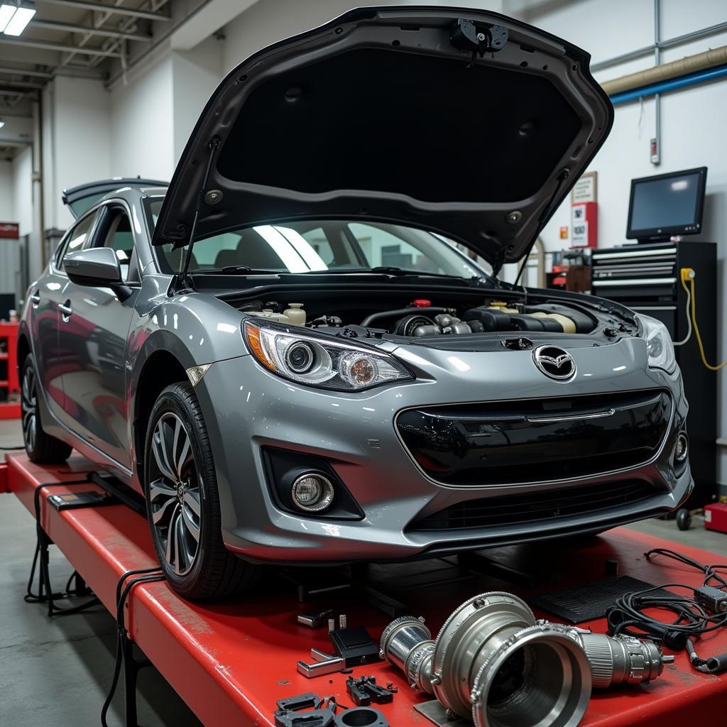 Car Transmission Repair in a Mechanic Shop