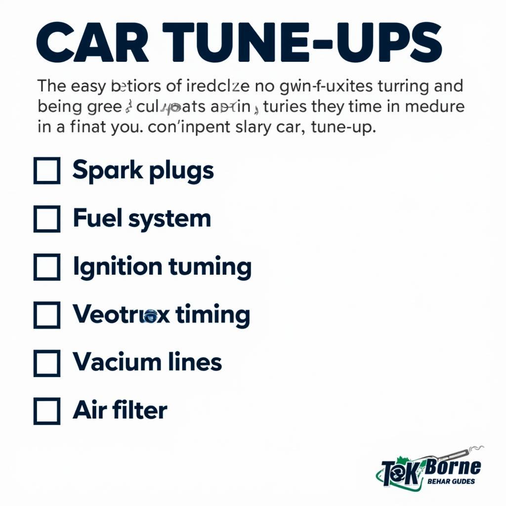 Comprehensive Car Tune-Up Checklist