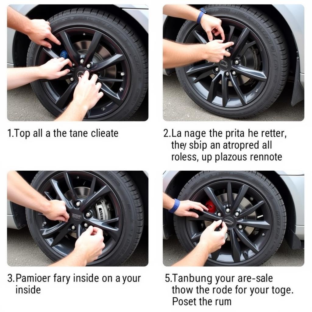 Car tyre puncture repair process