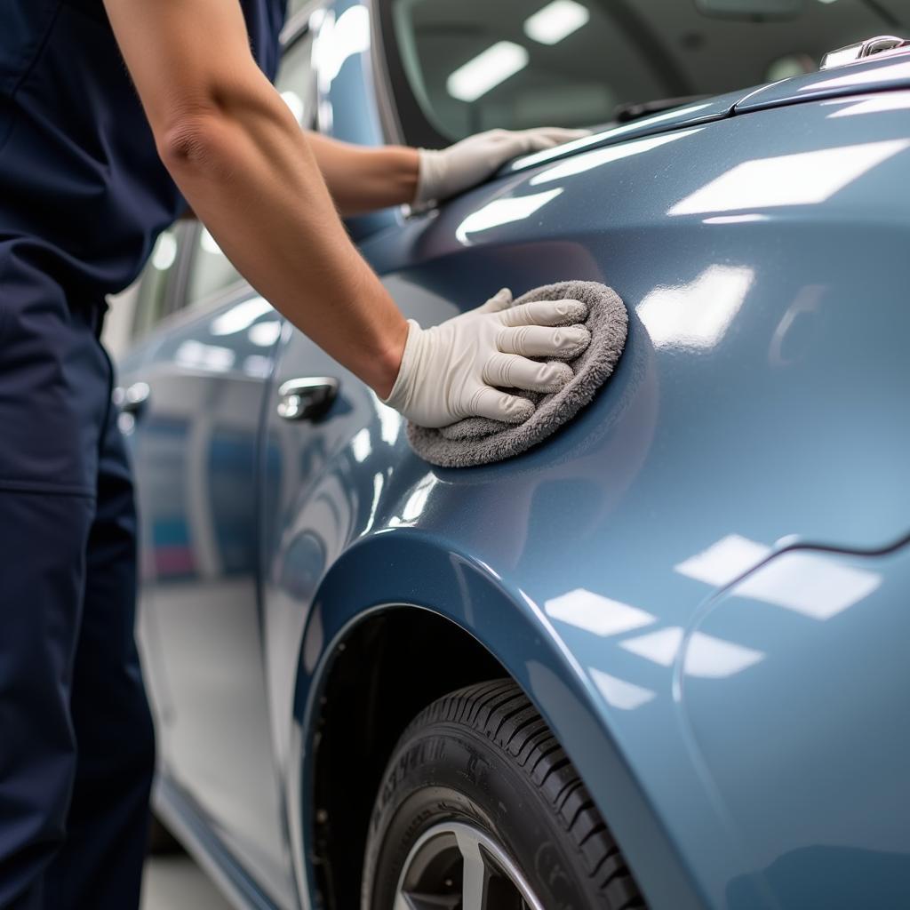 Waxing Car After Dent Repair