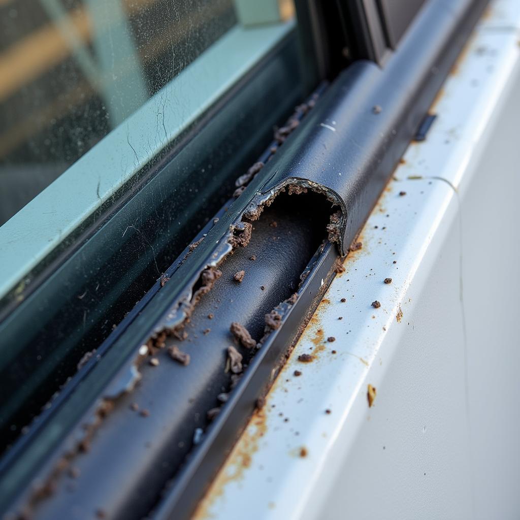 Damaged Car Window Seal