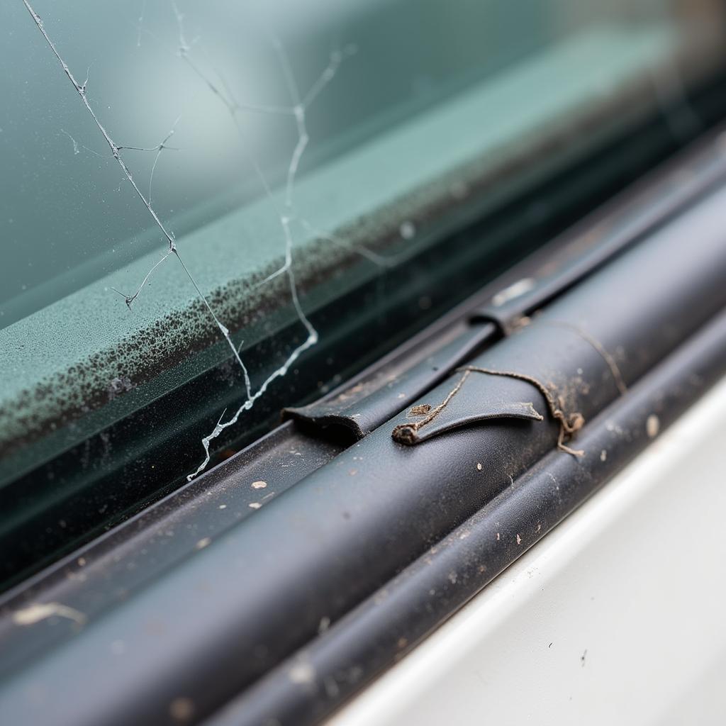 Damaged Car Window Seal