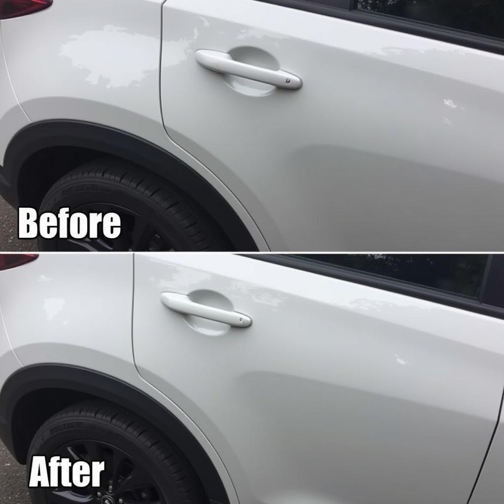 Car Dent Before and After Repair