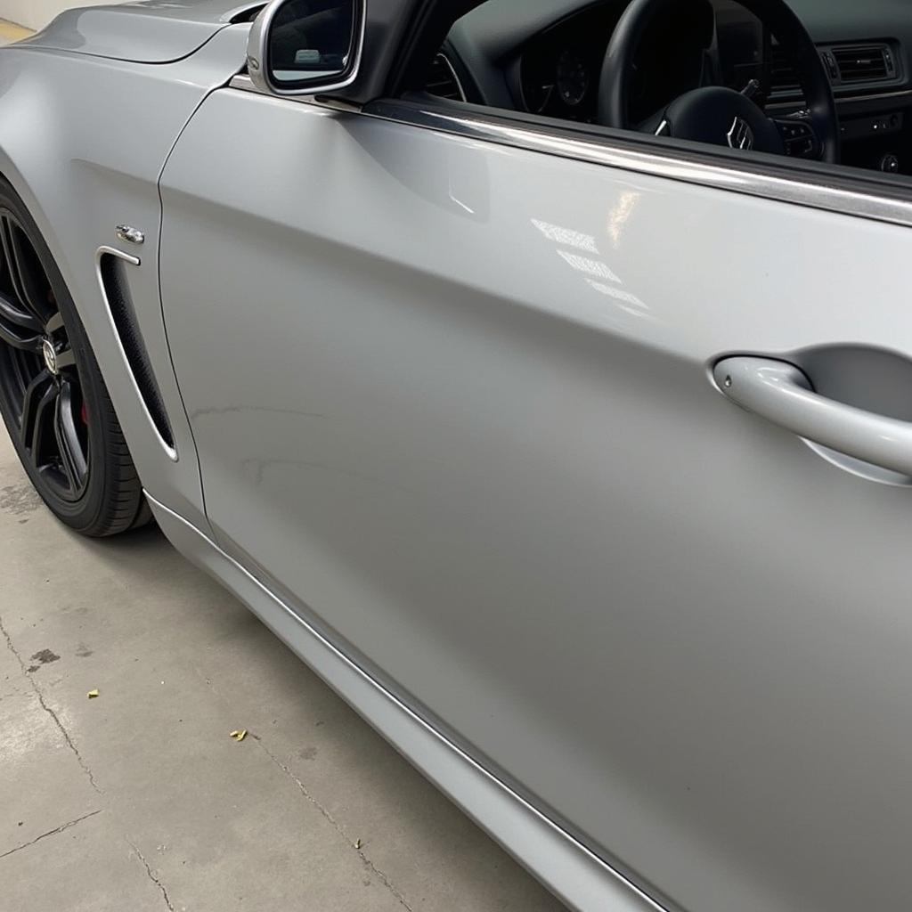 Car with Pristine Paint Trim after Repair