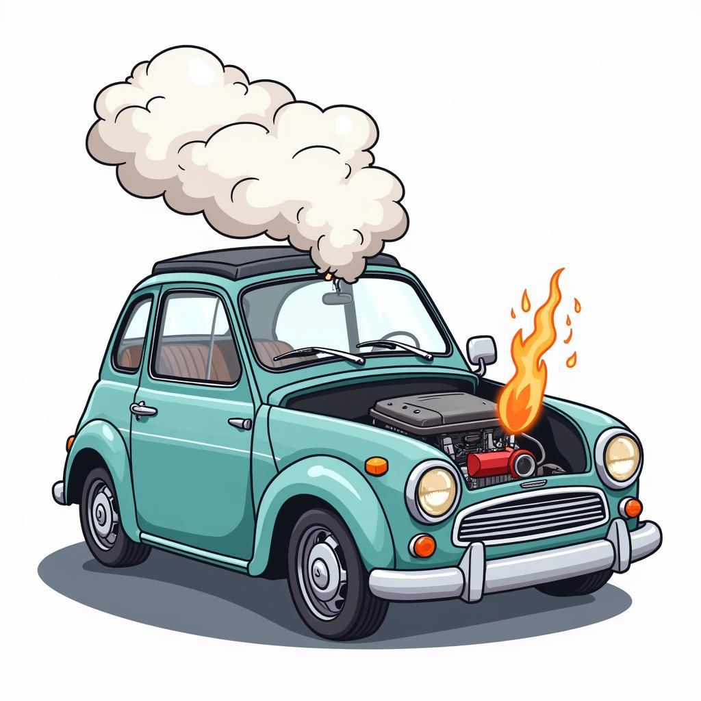 Cartoon Car Overheating Engine: Understanding the Consequences