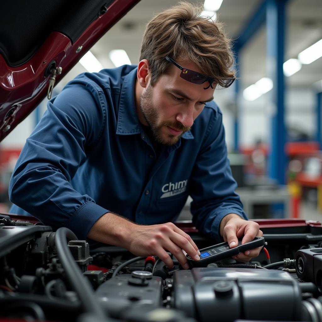 Certified Car Mechanic at Work