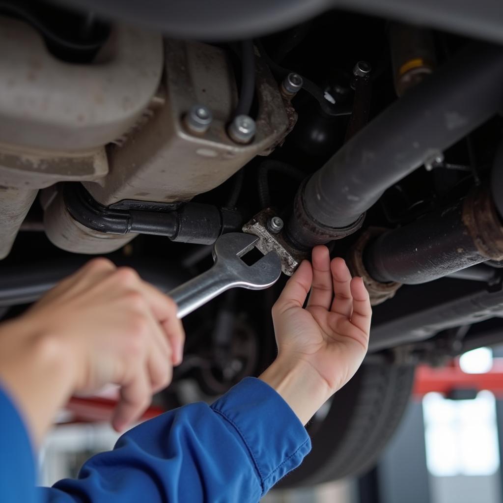 Changing Engine Oil with a Wrench